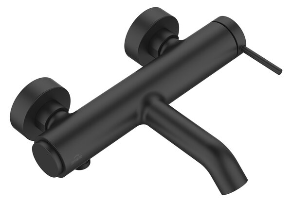 Invena Kalitea, nástěnná vanová baterie 150mm, černá matná, INV-BW-72-004-V