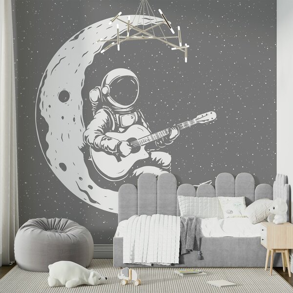 Fototapety Kosmonaut, měsíc, kytara, Fototapety space, w04514 : uwalls.cz