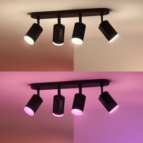50634/30/P7 Hue WACA Fugato bodové LED svítidlo GU10 4x5,7W 350lm 2000-6500K RGB IP20 černá