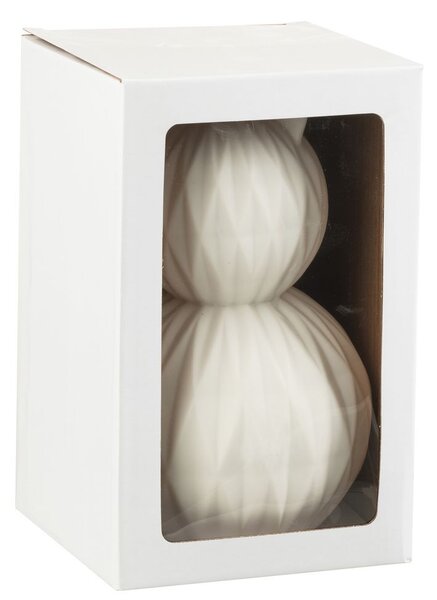 Bílá porcelánová lampa kočka Cat Led - Ø 13*22 cm - J-Line by Jolipa