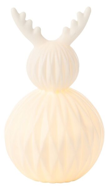 Bílá porcelánová lampa jelen Deer Led - Ø 13*23 cm - J-Line by Jolipa