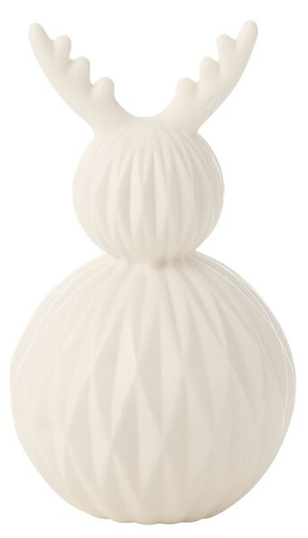 Bílá porcelánová lampa jelen Deer Led - Ø 13*23 cm - J-Line by Jolipa