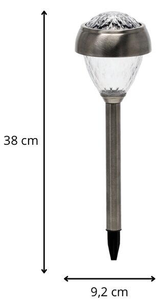 Garden Line Solární LED lampa Leya teplá bílá/stříbrná
