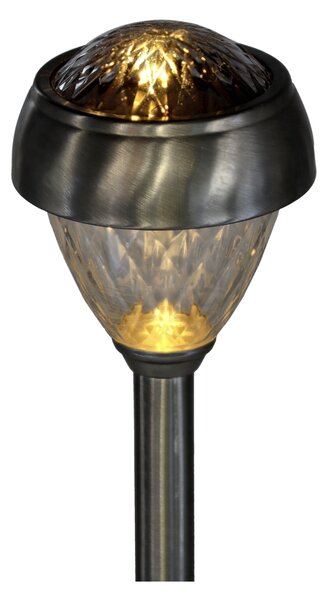 Garden Line Solární LED lampa Leya teplá bílá/stříbrná