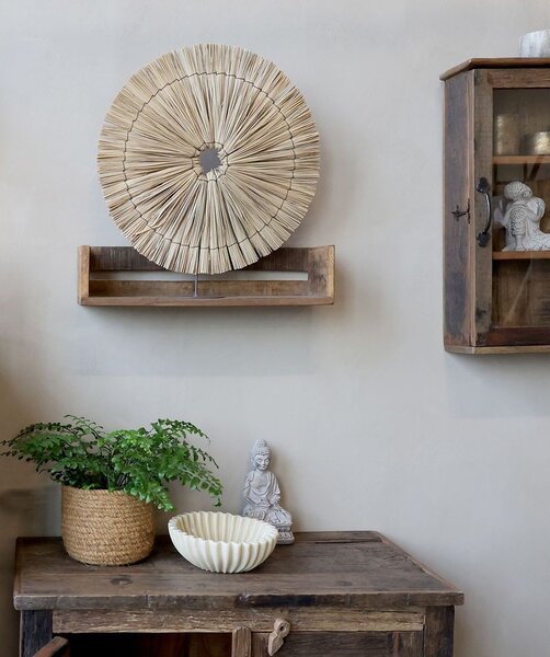 Hnědá antik dřevěná nástěnná polička Grimaud - 50*13*12 cm - Chic Antique
