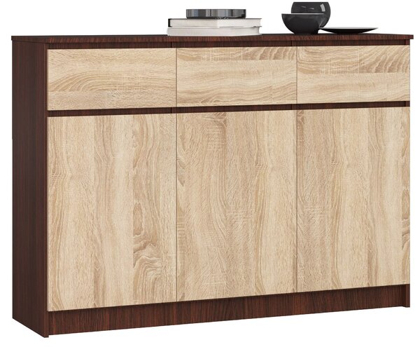 Komoda Kuwait 3D 3D (wenge + dub sonoma). Akce -19%