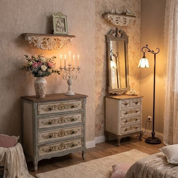 Stojací lampa Tiffany Brownia - 36*25*152 cm - Clayre & Eef