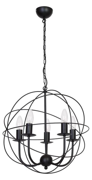 Lustr GLOBE 5 5xE14/60W černá