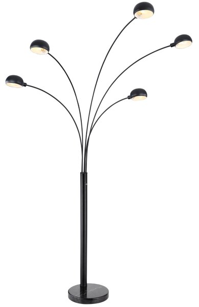 GLOBO Designová stojací lampa SEYMOUR, 5xE14, 40W, černá 58228NB