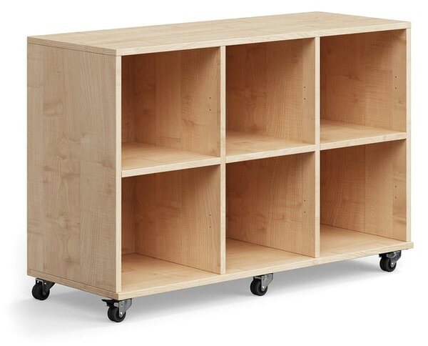 AJ Produkty Skříňka CASPER, 6 přihrádek, bříza