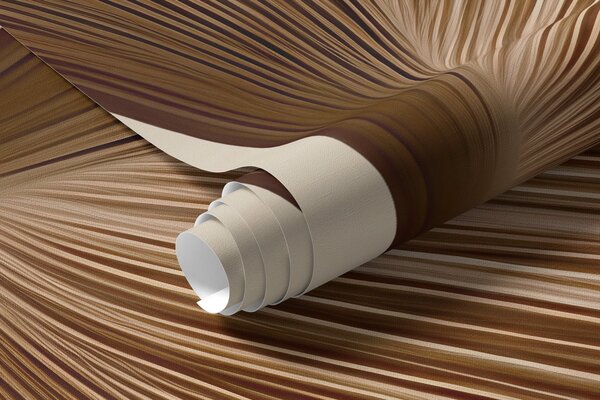 Fototapety Elegantní béžové listy s jemnou lineární strukturou, Fototapety příroda, Fototapety listy, w04549 : uwalls.cz