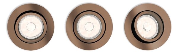 Philips 50393/05/PN - SADA 3x Podhledové svítidlo DONEGAL 1xGU10/5,5W/230V