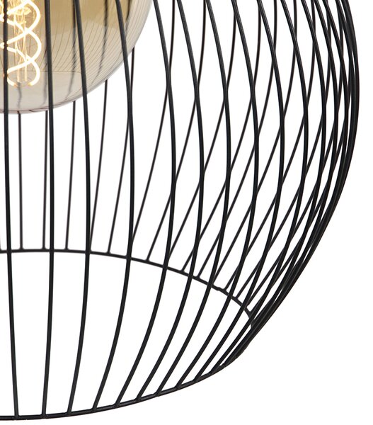 Designové kulaté závěsné svítidlo černé 50 cm - Dos