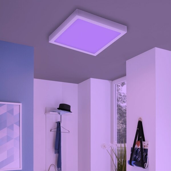 Eglo 33209 - LED RGBW Stm. stropní svítidlo FUEVA-C LED/21W/230V 30x30 cm bílá