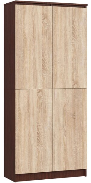 Policová skříň Rainer II (wenge + dub sonoma)