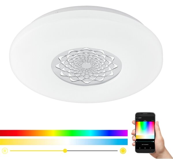 Eglo 33248 -LED RGBW Stmívatelné stropní svítidlo CAPASSO-C LED/17W/230V pr.34cm