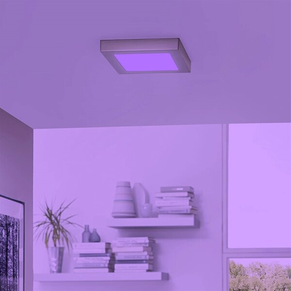 Eglo 33319 - LED RGBW Stm. stropní svítidlo FUEVA-C LED/15,6W/230V 22,5x22,5 cm
