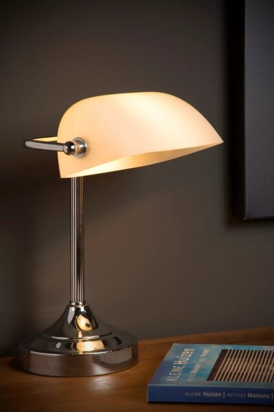 Lucide 17504/01/11 - Stolní lampa BANKER 1xE14/40W/230V