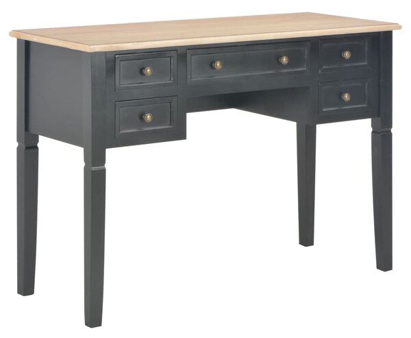 Psací stůl černý 109,5 x 45 x 77,5 cm dřevo