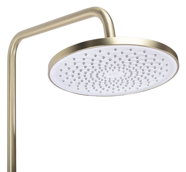 Rea Ontario, sprchový set nástěnný s dešťovou sprchou, zlatá matná, REA-P9494