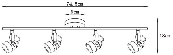 Lucide 77974/20/17 - LED Bodové svítidlo CIGAL 4xGU10/5W/230V měděná