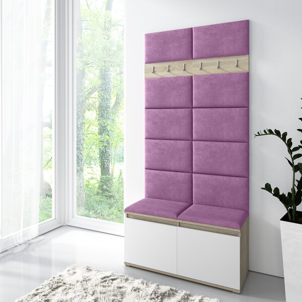 ETapik - Čalouněný panel 60 x 30 cm - Fialová 2311