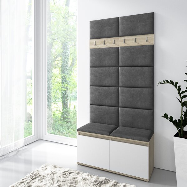 ETapik - Čalouněný panel 60 x 30 cm - Tmavá šedá 2315