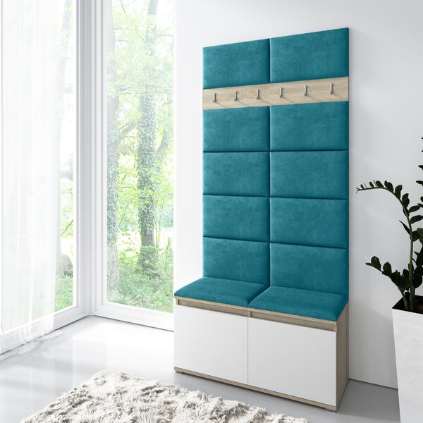ETapik - Čalouněný panel 60 x 30 cm - Azurová 2313