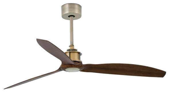 FARO JUST FAN M, starozlatá/dřevo, stropní ventilátor s DC motorem