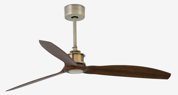 FARO JUST FAN M, starozlatá/dřevo, stropní ventilátor s DC motorem