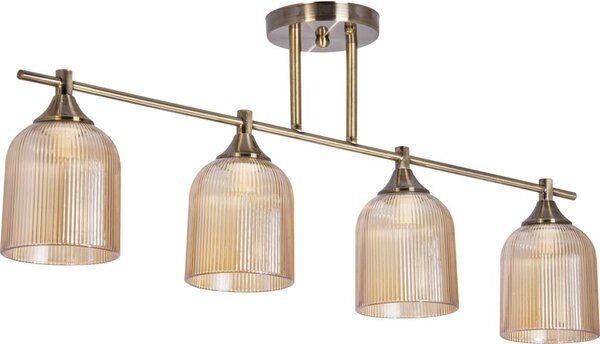 Lustr na tyči 4xE14/60W/230V mosaz