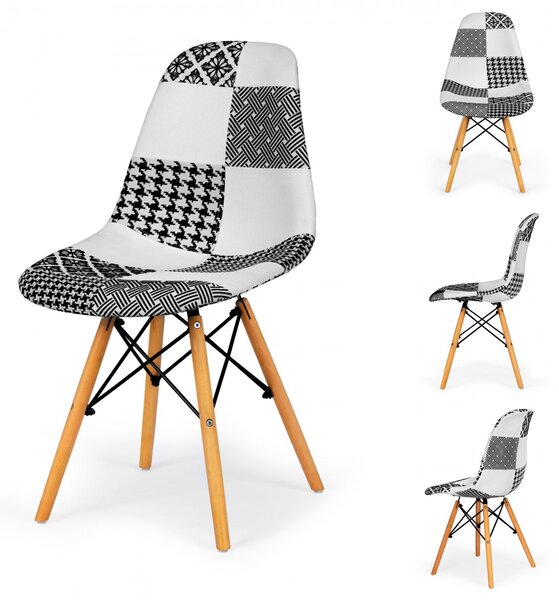 MODERNHOME Sada jídelních židlí patchwork
