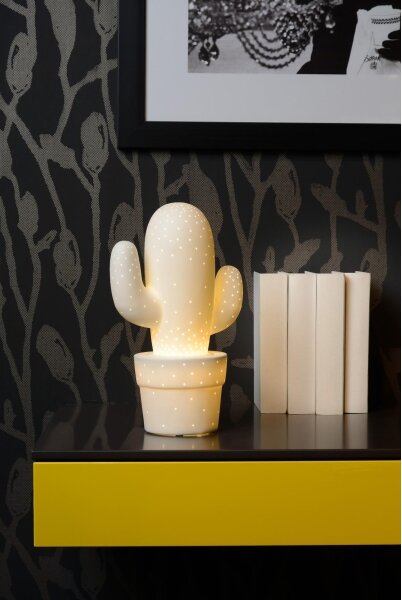 Lucide 13513/01/31 - Stolní lampa CACTUS 1xE14/40W/230V bílá