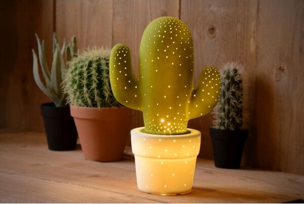 Lucide 13513/01/33 - Stolní lampa CACTUS 1xE14/25W/230V zelená