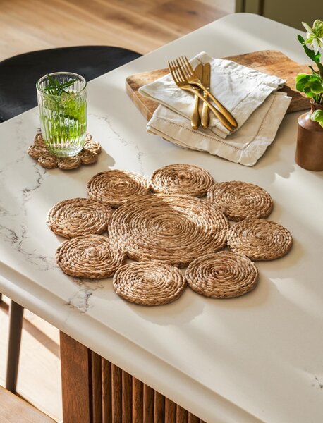 Jutové prostírání Enslow Natural – set 4 ks