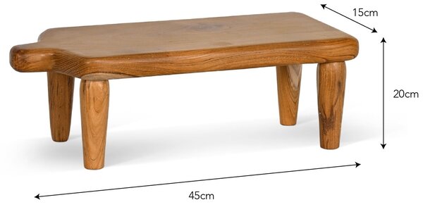 Servírovací prkénko na nožkách Teak Wood 45 cm