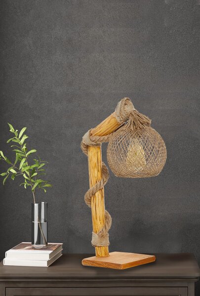Opviq Stolní lampa Canata přírodní dub