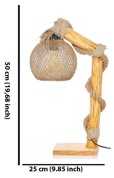 Opviq Stolní lampa Canata přírodní dub