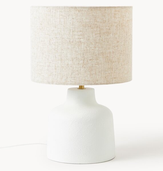 Ručně vyrobená stolní lampa's betonovou podstavou Ike