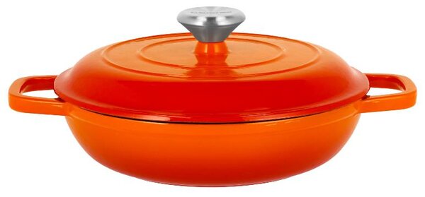 Silvercrest® Litinová servírovací pánev Premium, Ø 25 cm (oranžová) (100409708005)