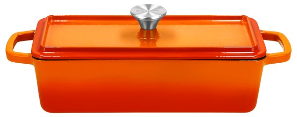 Silvercrest® Litinový hrnec/forma na pečení chleba Premium (obdélníkový, oranžová) (100409856010)