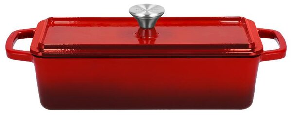 Silvercrest® Litinový hrnec/forma na pečení chleba Premium (obdélníkový, červená) (100409856004)