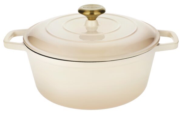 Silvercrest® Litinový hrnec Premium, Ø 28 cm (krémová) (100409575004)
