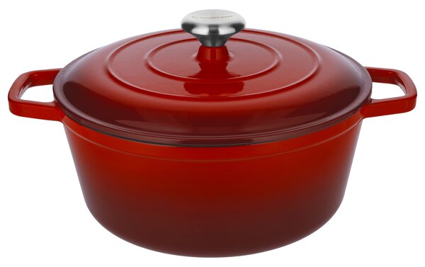 Silvercrest® Litinový hrnec Premium, Ø 28 cm (červená) (100409575003)
