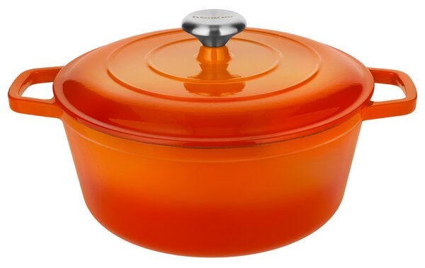 Silvercrest® Litinový hrnec Premium, Ø 28 cm (oranžová) (100409575005)