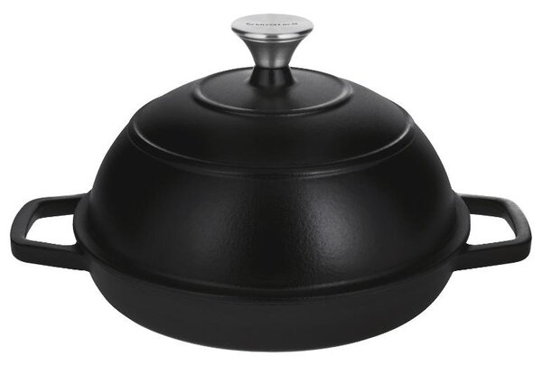 Silvercrest® Litinový hrnec/forma na pečení chleba Premium (kulatá, černá) (100409856001)