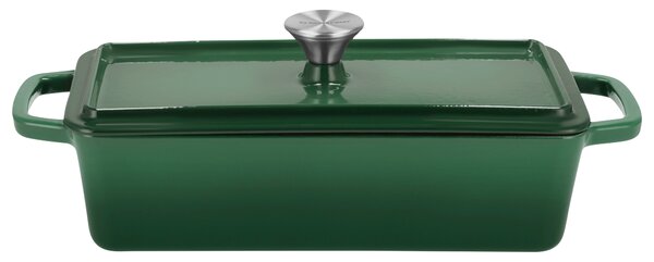 Silvercrest® Litinový hrnec/forma na pečení chleba Premium (obdélníkový, zelená) (100409856008)