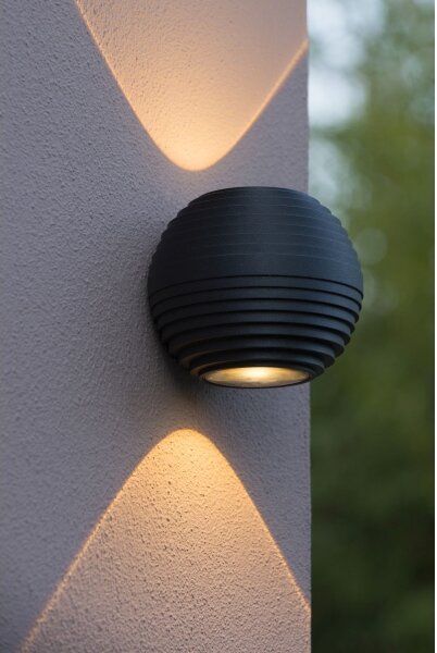 Lucide 17804/06/30 - LED venkovní nástěnné svítidlo AYO 2xLED/3W/230V černé IP54