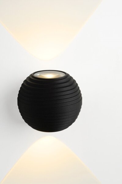 Lucide 17804/06/30 - LED venkovní nástěnné svítidlo AYO 2xLED/3W/230V černé IP54
