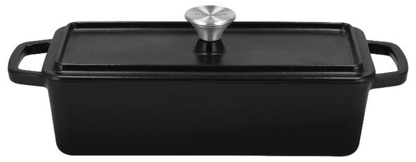 Silvercrest® Litinový hrnec/forma na pečení chleba Premium (obdélníkový, černá) (100409856002)